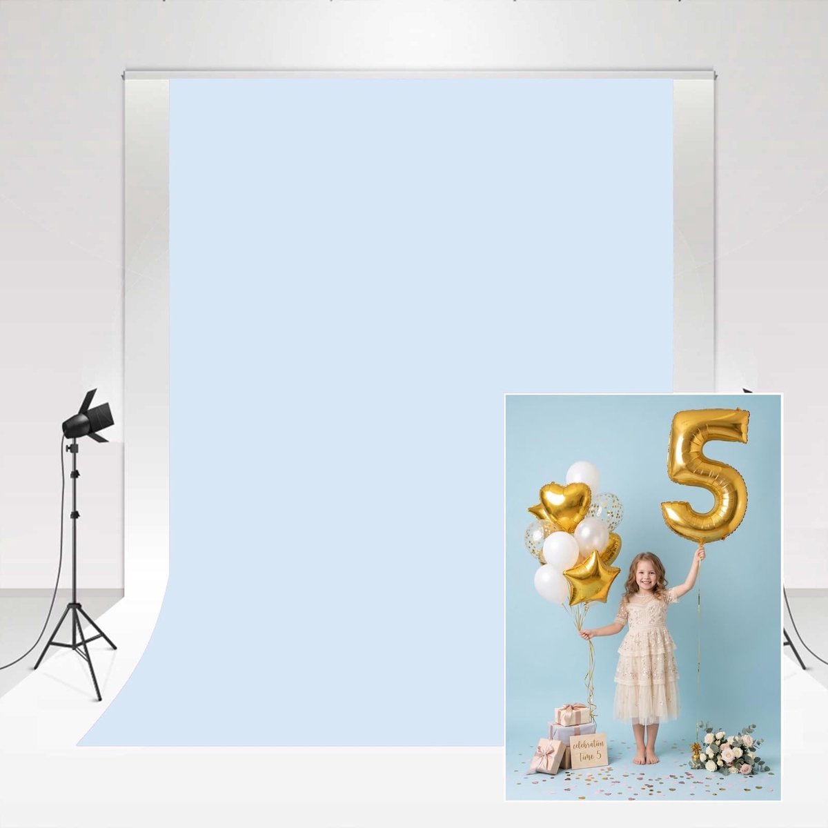 Dailygoods- Achtergrond Professioneel 1.5x2.2m - Achtergronddoek - Fotografie Achtergrond - Fotostudio - Portret Achtergrond - Verjaardagsseries - Fotografieachtergrond
