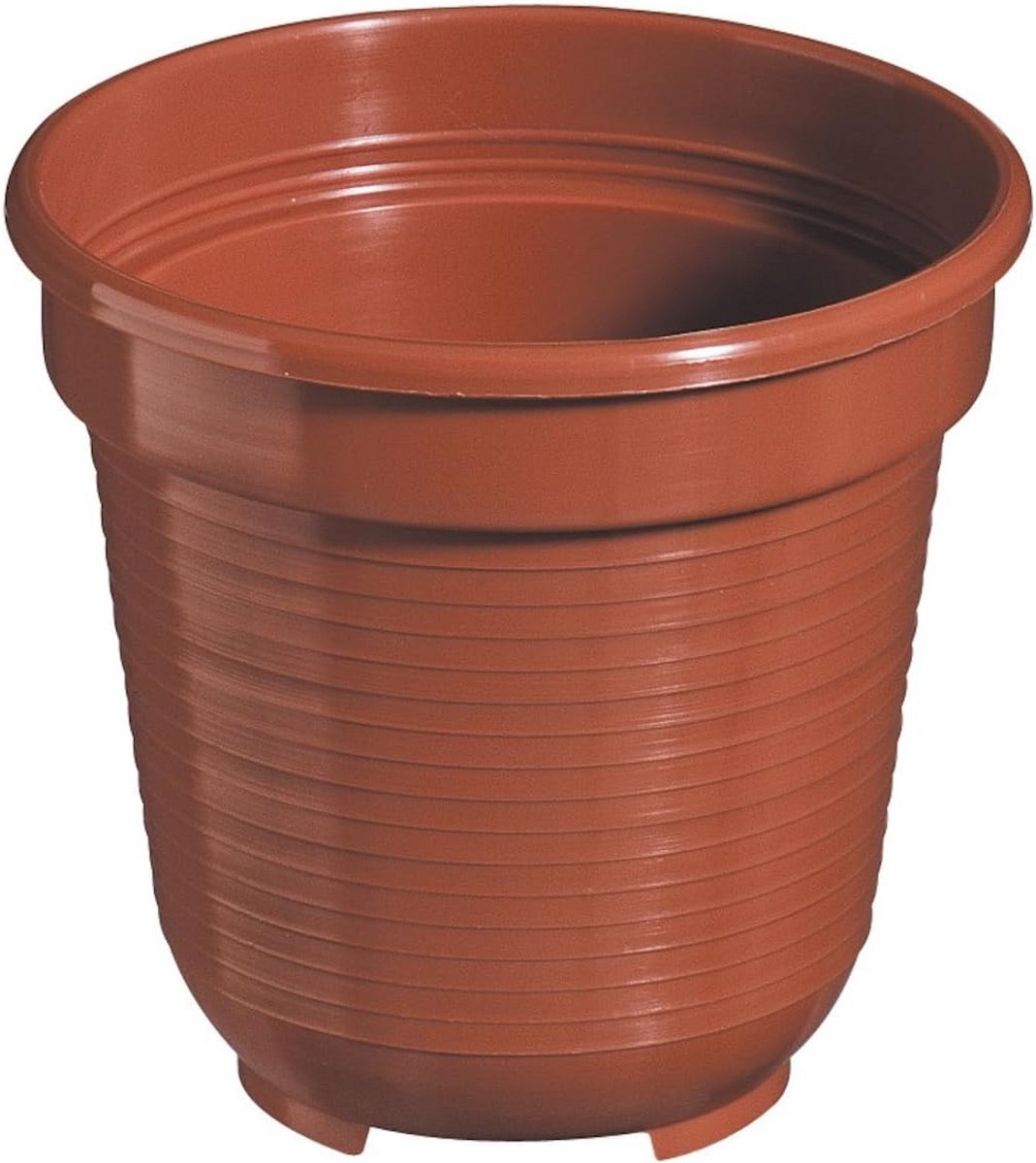 Bloempot Kunststof - Plantenbak Rond - Planten Verzorgen - Met Afvoergaten - 115 cm Hoog - Terracotta