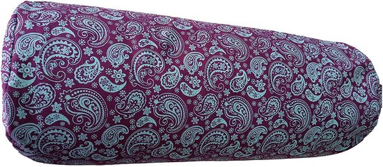 Yoga Hulpmiddel - Pilates Bolster - Ontspanning Oefenen - Afneembare Hoes - 60 x 22 cm - Paars Blauw — afbeelding 2
