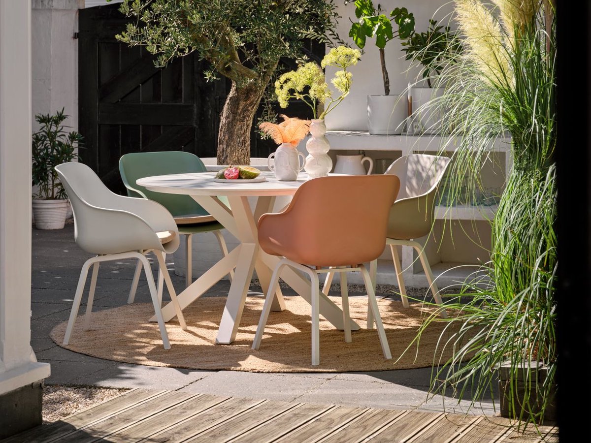 Hartman Le Soleil Element fauteuil dining - Blanc - pieds alu
