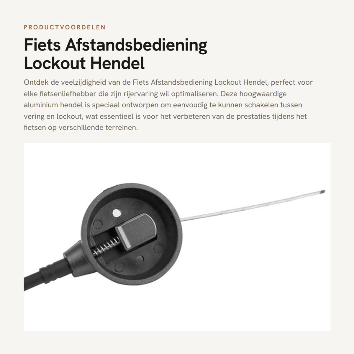 Dailygoods- Lockout Hendel Aluminium - Fiets Afstandsbediening - Vork Lockout Schakelaar - Compatibel met SR SUNTOUR - Stuur Diameter 22.2mm - Lichtgewicht 80g - Vering