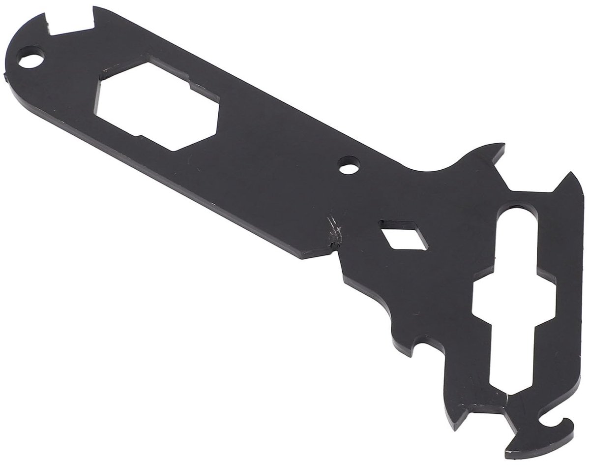 Dailygoods- Riggergereedschap 14-in-1 - Stalen Vleugelmoersleutel - Draadstrippers - Flesopener - Universeel Gereedschap - Matzwarte Poedercoating - Multitool
