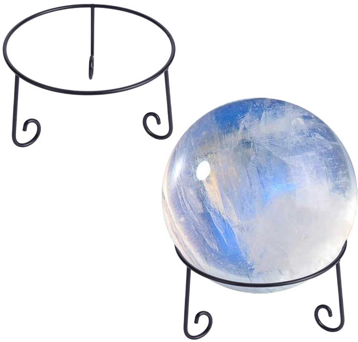 Dailygoods- Balstandaard Hoogwaardige Metalen - 2 Stuks - Buitendecoratie - Displayhouder - Geschikt voor Bollen en Planten - Totale Diameter 210 mm - Tuinstandaard