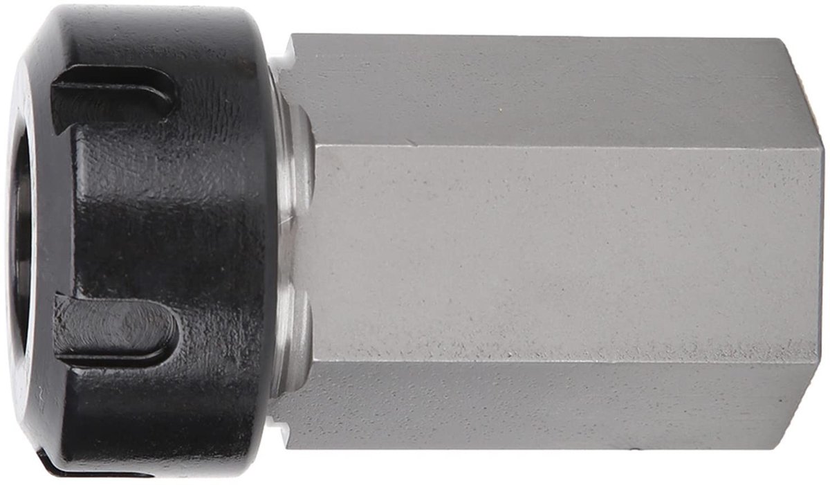 Dailygoods- Collet Block Professionele Precisie - Hex ER25 Collet Block - 42mm Buiten Diameter - 21mm Binnen Diameter - Geschikt voor CNC Machines - Carbon Staal Beugel - Collet Chuck
