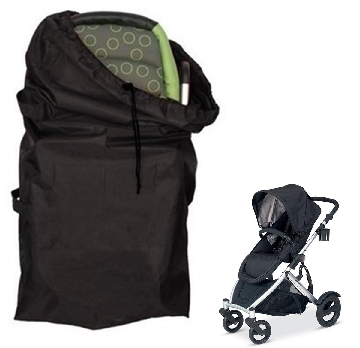 Dailygoods- Kinderwagentas Beschermhoes - Transporttas - Buggy Tas - 114 x 39 x 30 cm - Lichtgewicht - Compact - Buggyhoes