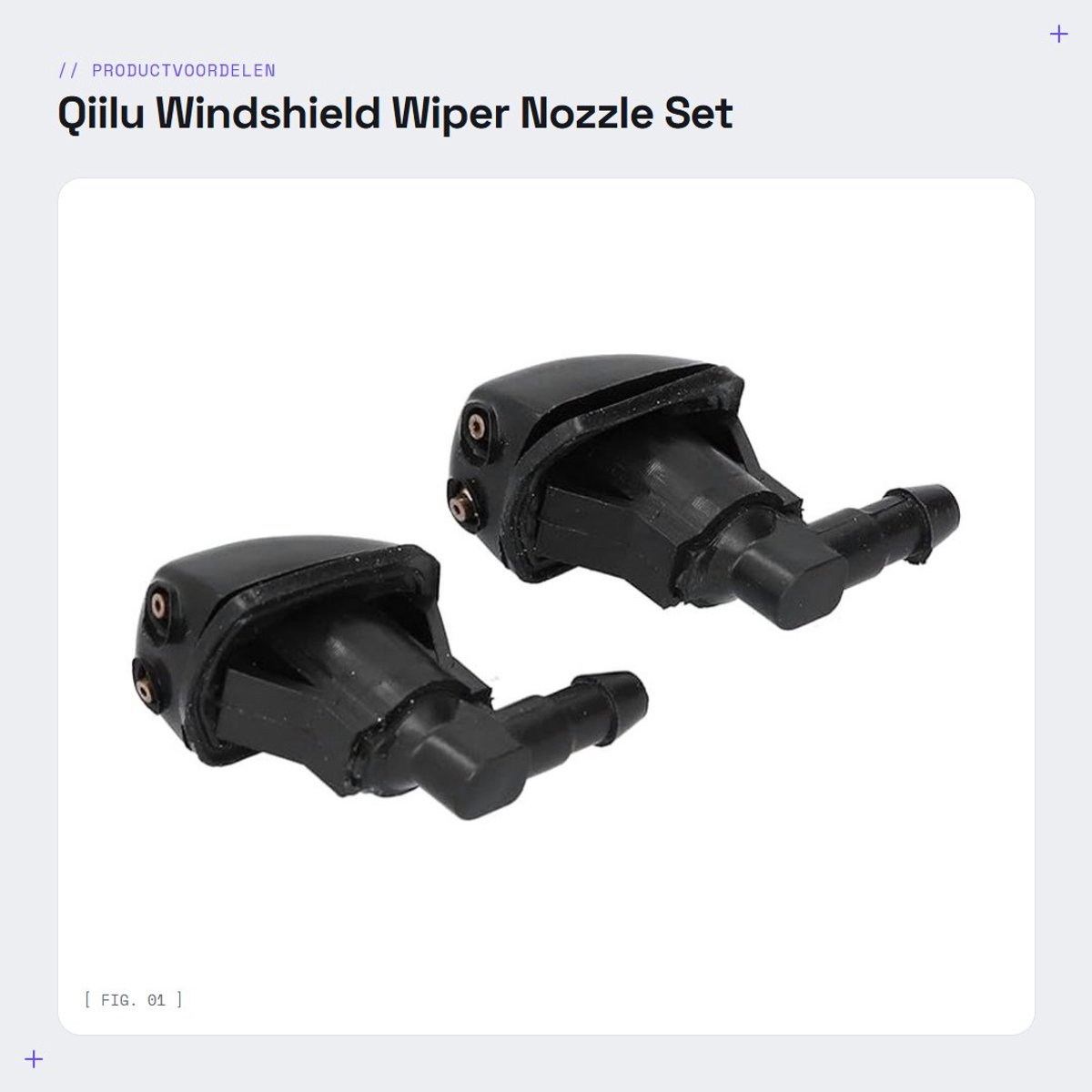 Dailygoods- Ruitensproeier Set - Ruitensproeier Nozzle - Ruitensproeier Spray - Ruitensproeier voor Corolla/Camry - 2 Stuks - Sproeier