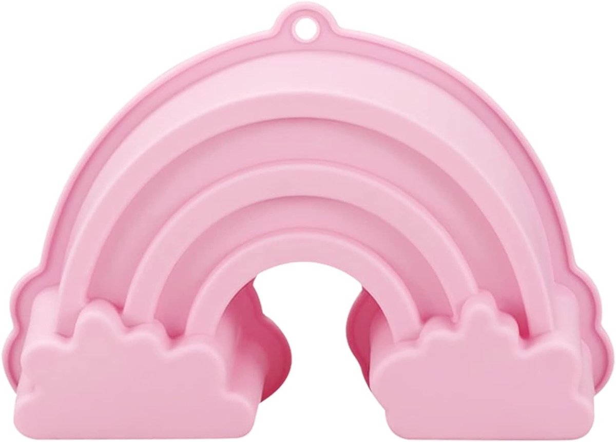 Dailygoods- Taartvorm Siliconen - Regenboog Motief - 3D Bakvorm - Verjaardagstaart - Doe-het-zelf Brood - Duurzaam Materiaal