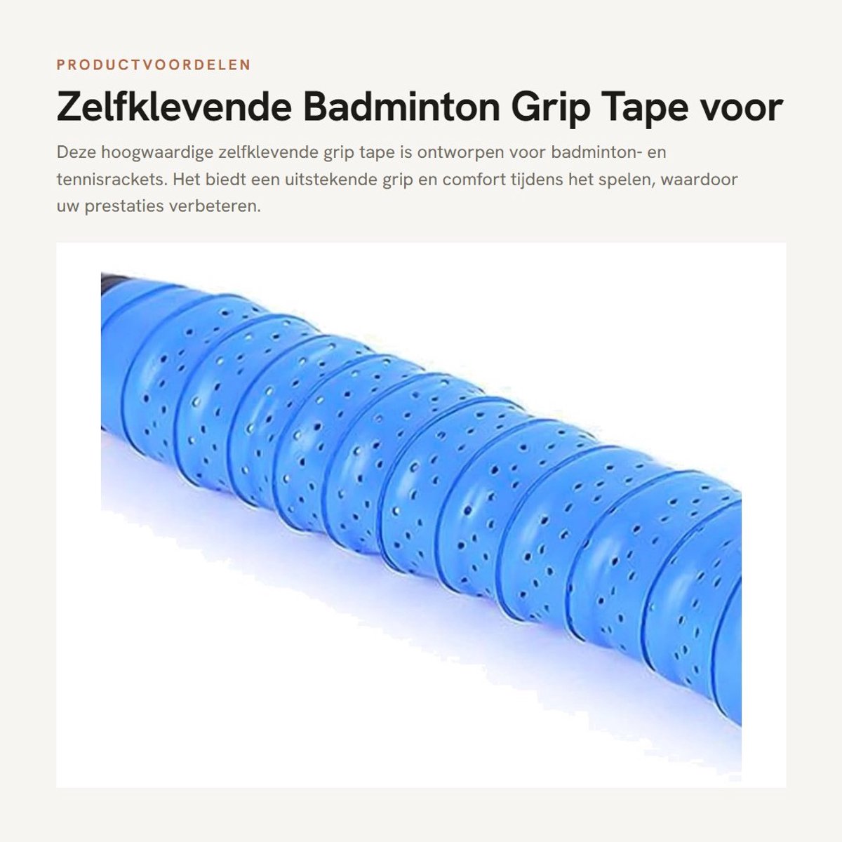 Dailygoods - Zelfklevende Badminton Grip Tape voor Rackets