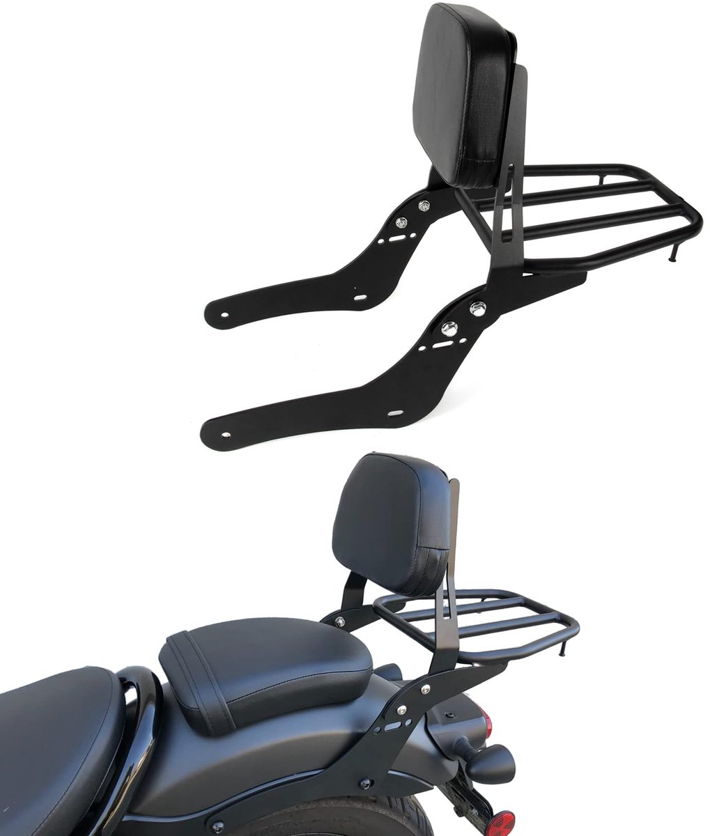 Dailygoods- Rugleuning Zitkussen - Rugleuning Bagagedrager - Rugleuning Kussen - Geschikt voor Rebel CMX500/CMX300 - Kunstleer - Waterdicht en Vuilafstotend - Motorfietsstoel