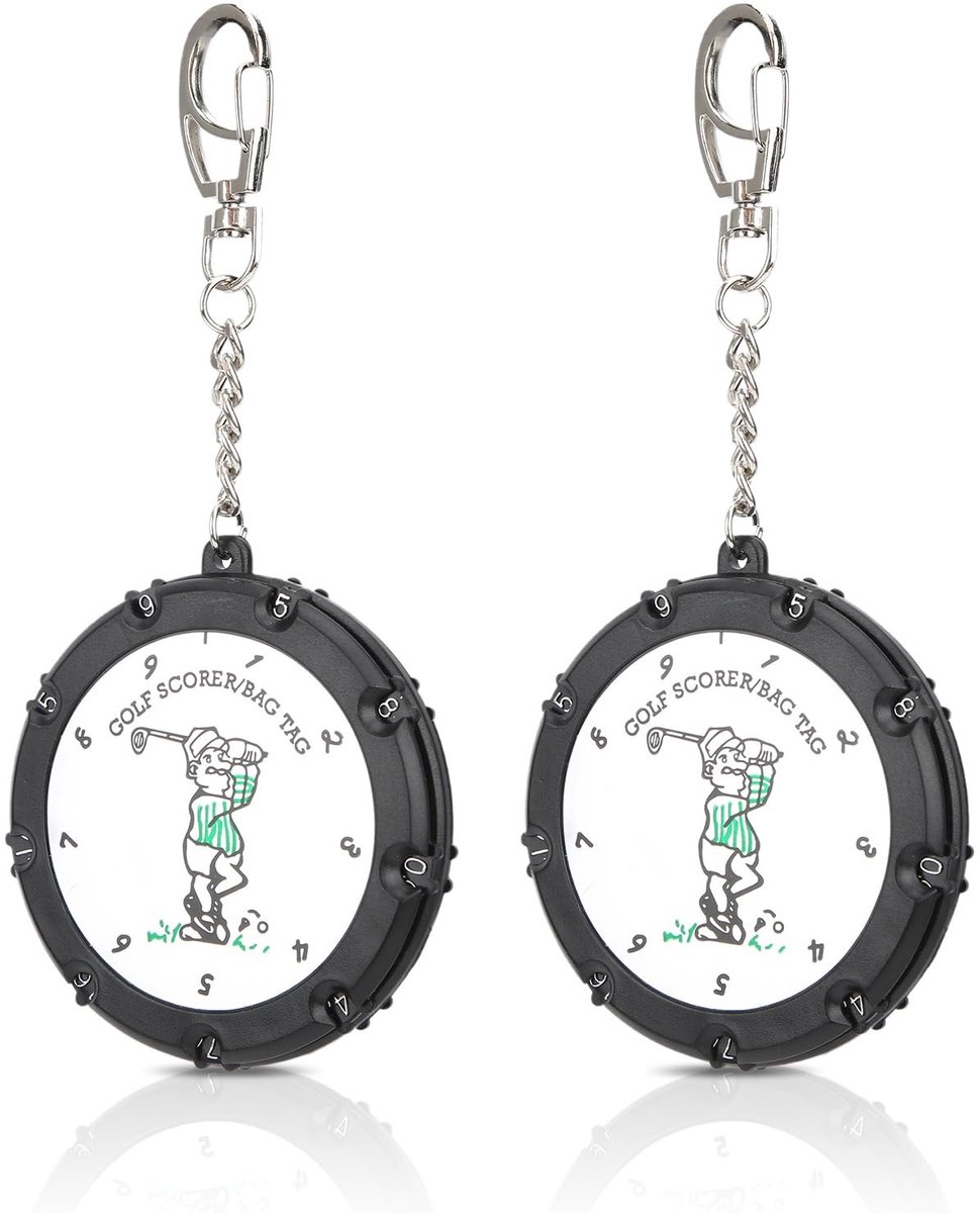 Dailygoods- Golf Score Counter 18-Holes - Draagbaar - Slagenteller - Keychain - Eenvoudig te gebruiken - Lichtgewicht ontwerp - Golf Teller