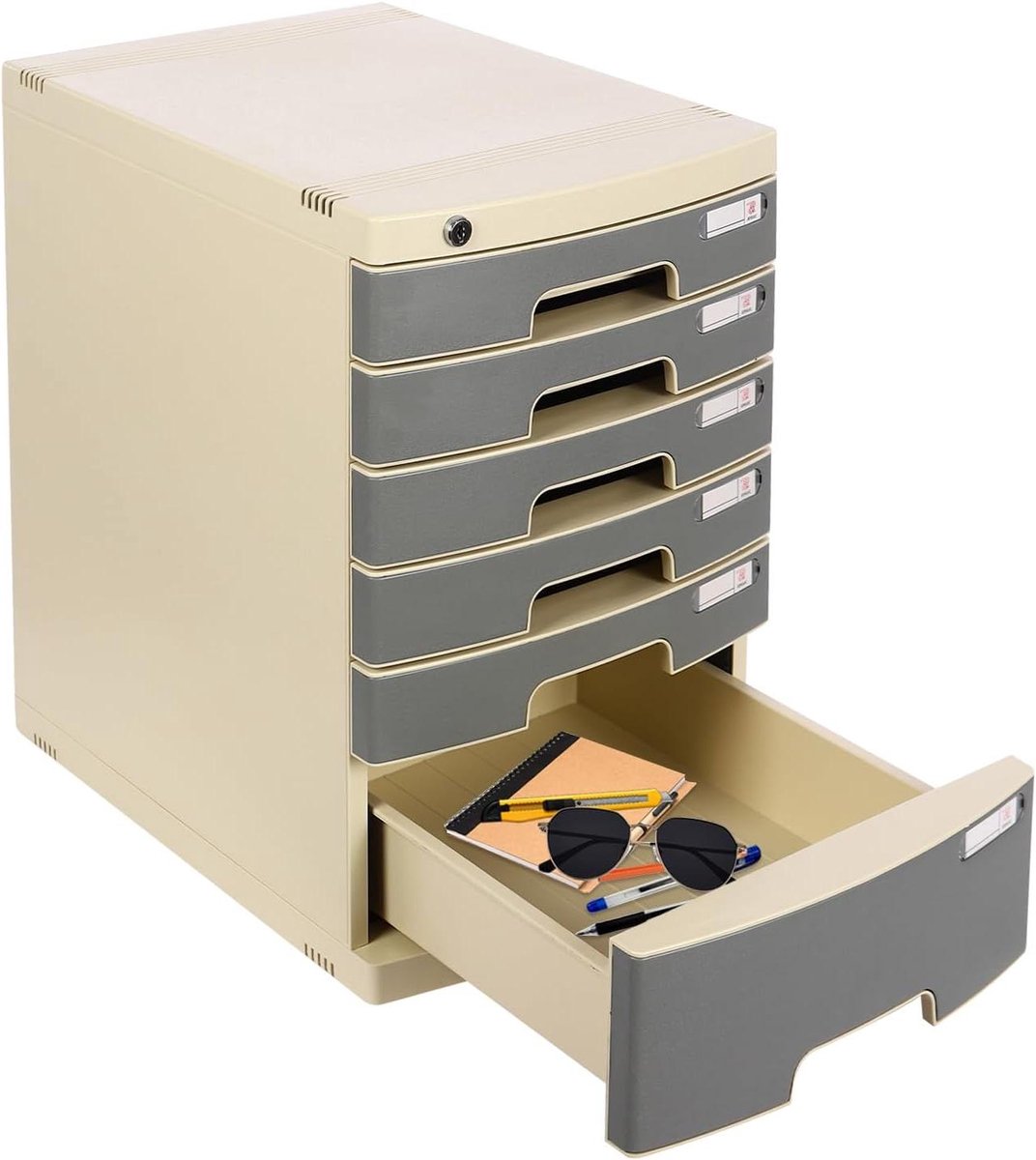 Lade Organizer - Opbergkastje Bureau - Kantoor Ordenen - 6 Laden - 295 x 394 x 43 cm - Grijs