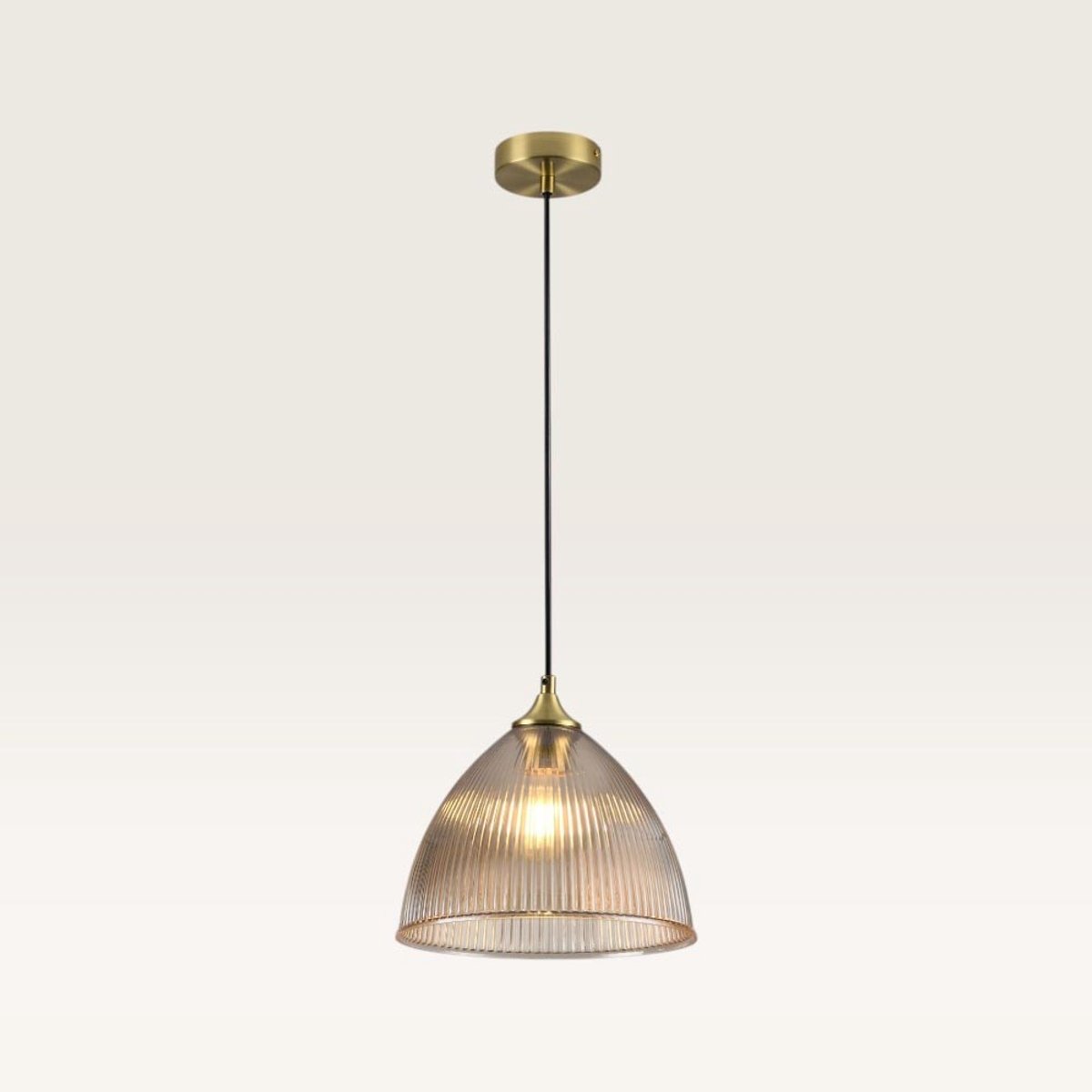 Lusenz - Hanglamp Eettafel - Amber glas - Retro, Modern & Industrieel - E27 Fitting - Dimbaar - Perfect voor boven keuken en kookeiland - 1,5e meter - Hoogte verstelbaar