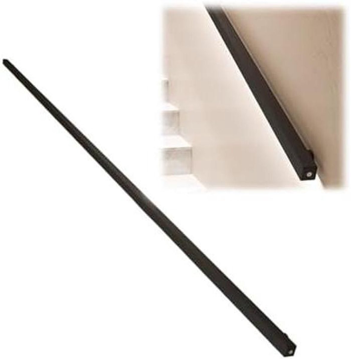 LED Trapleuning - Veiligheidsleuning Verlicht - Trappen Veiliger Maken - Met Bewegingssensoren - Tot 300cm - Zwart