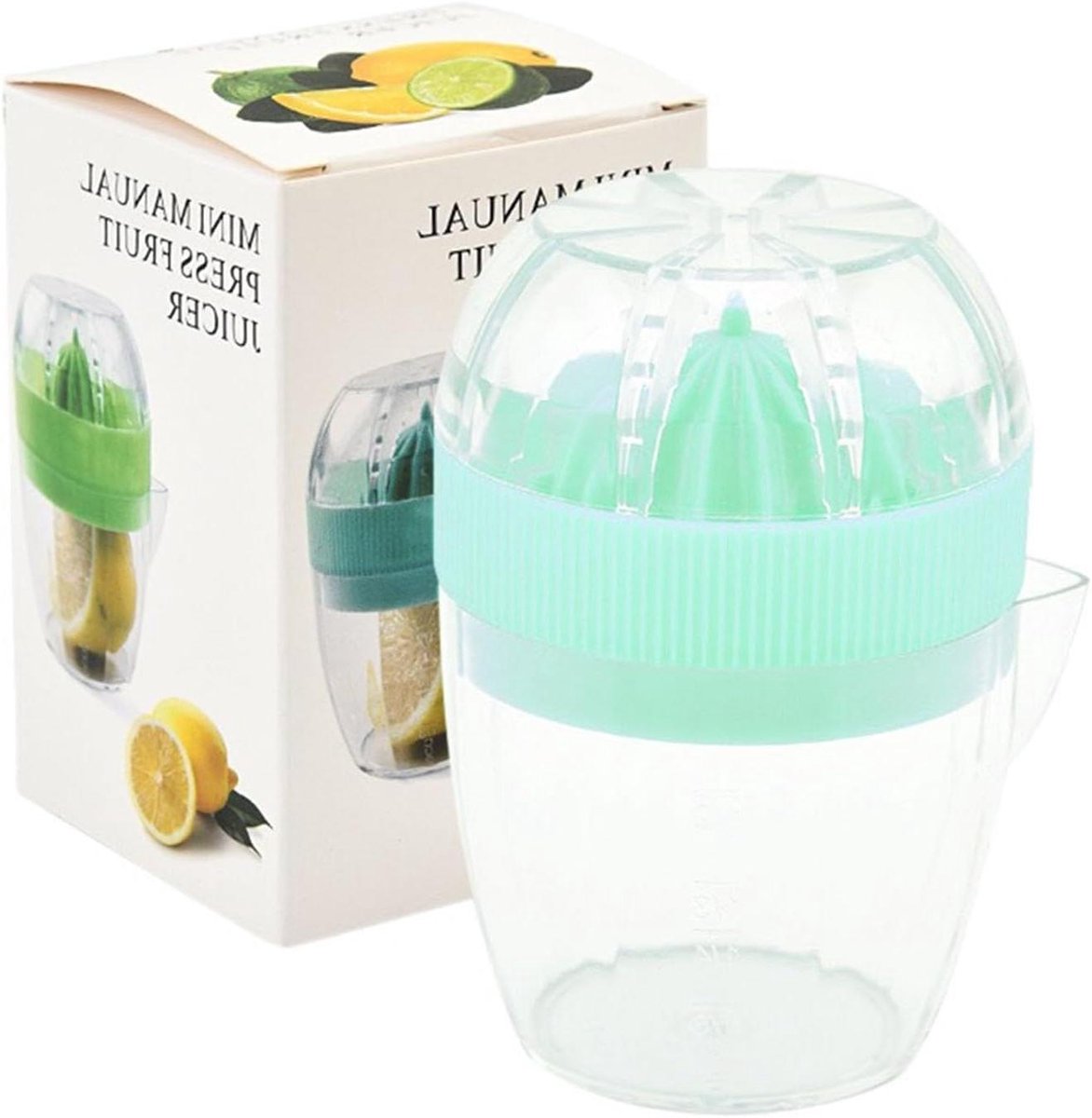 Handmatige Citruspers - Sapcentrifuge Citrusschiller - Vers Sap Maken - Met Schenktuit - 100 x 70 mm - Groen