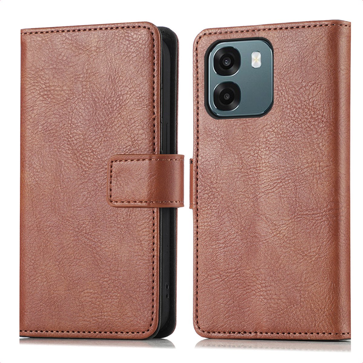 imoshion Hoesje - Geschikt voor Oppo A6 (5G) - Luxe Bookcase - Bruin