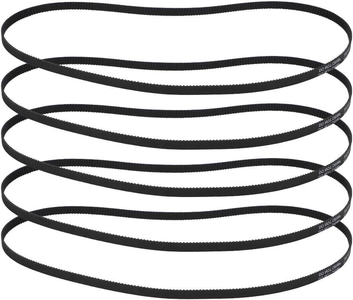 Gesloten tandriem - Rubber riem - 3D printen - Geoptimaliseerd design - 610 mm - Zwart