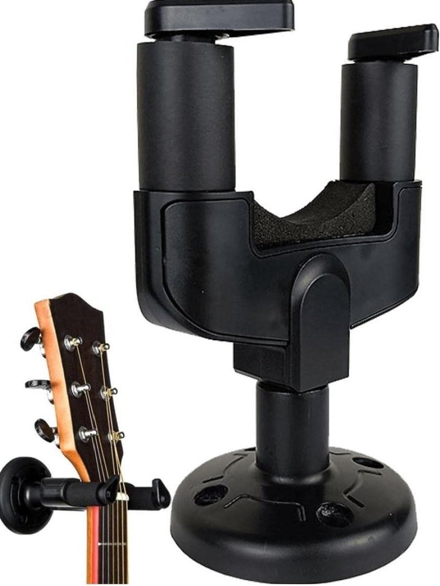 Gitaar Hanger - Gitaar Muurbeugel - Instrumenten Ophangen - Zachte Padding - 13 x 6.8 x 5 cm - Zwart
