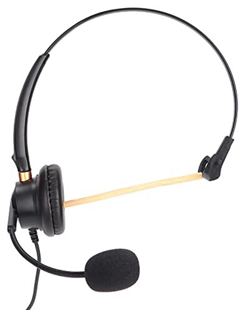 aladdien - Business Headset - 2.5mm met Microfoon - Geluiddempende Telefoonhoofdtelefoon - Kantoor - Professionele audio - Comfortabel - Werken - Te...