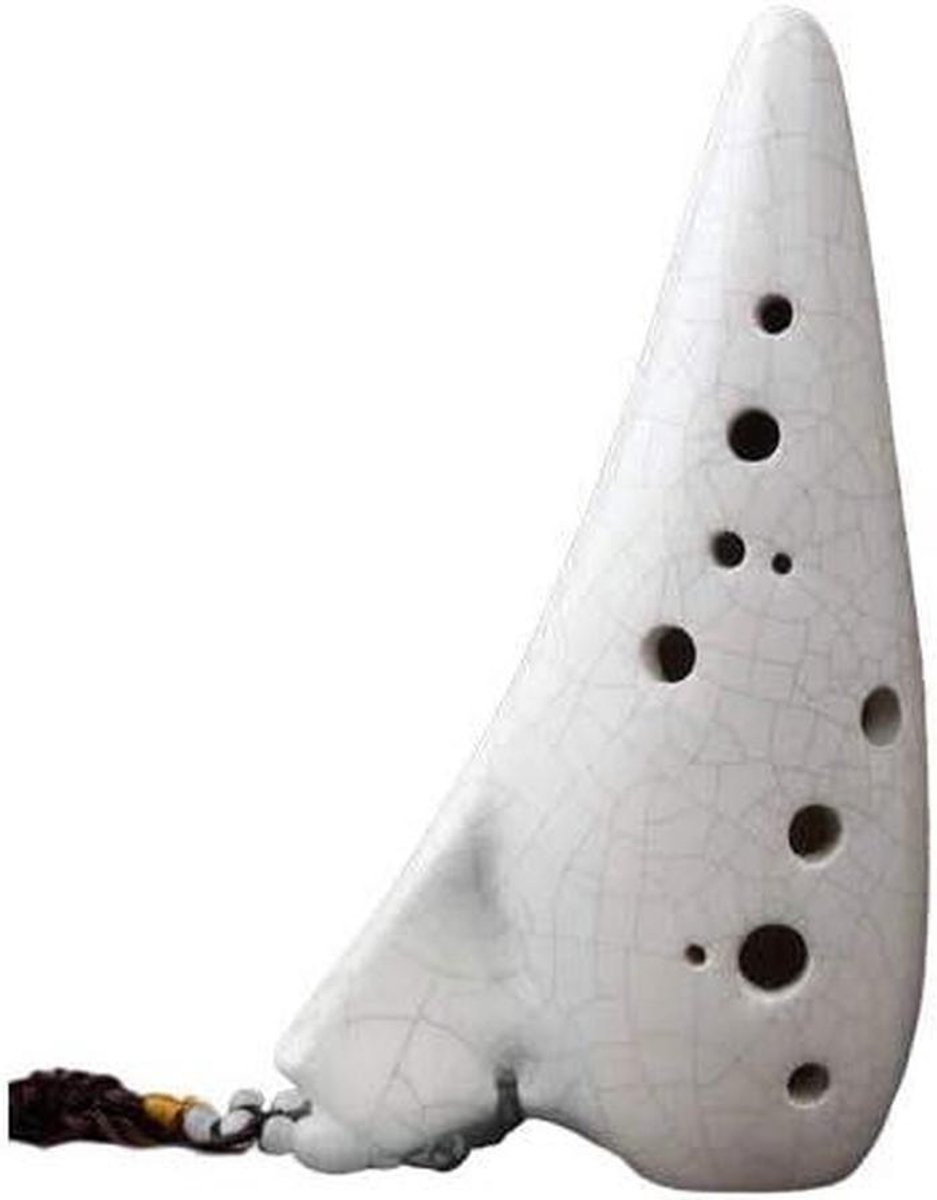 Ocarina Fluit - Keramische Fluit - Muziek Leren - 12-Gats Instrument - Alt C - Wit