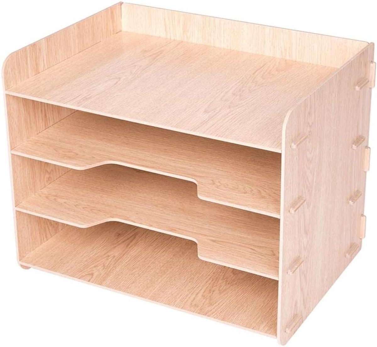 Bureau Organizer Vier Lagen - Dossierhouder Opslag - Bureau Opruimen - Stijlvol Eenvoudig Ontwerp - 32.1*23.5*26.1cm - One Color