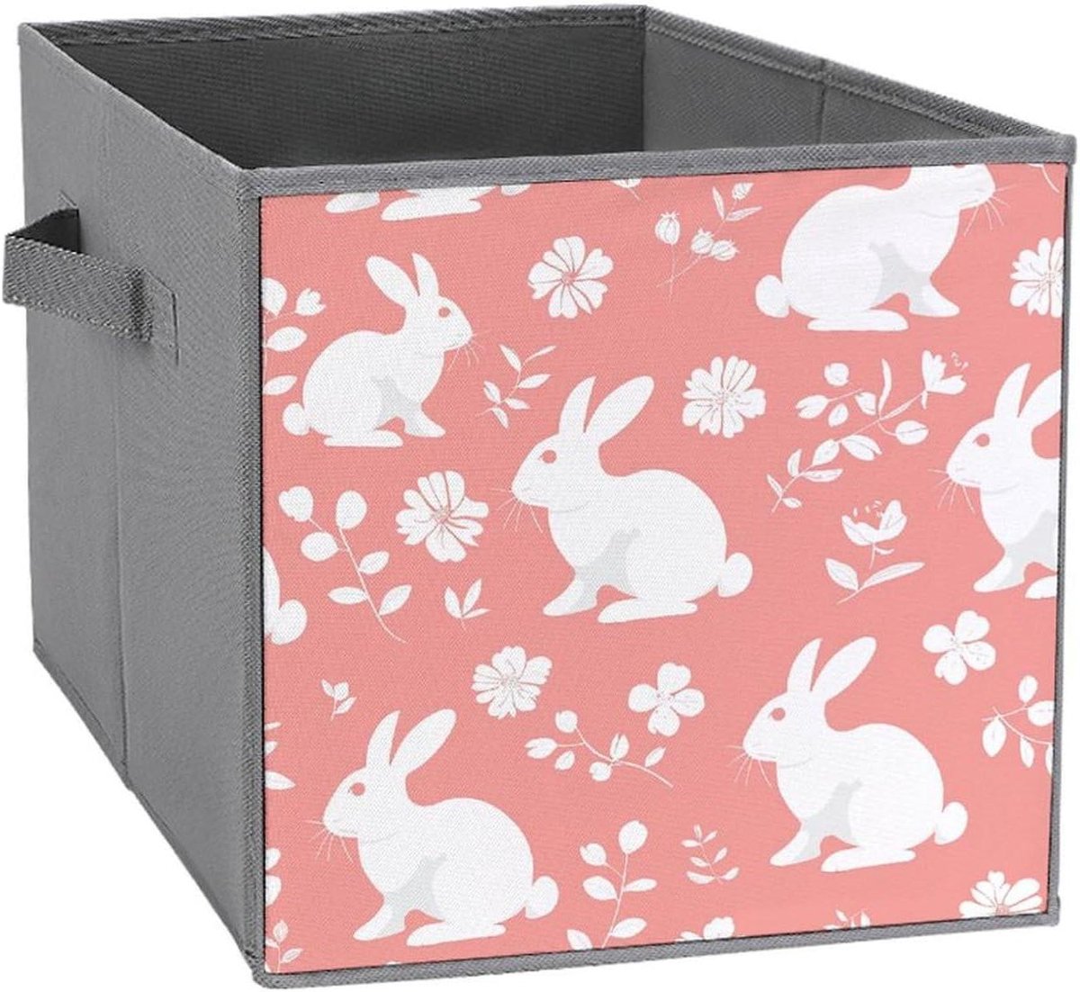 Opbergbakken - Opbergdozen Kubus - Kleding Opbergen - Verstevigd Karton - 35 x 25 cm - Grijs
