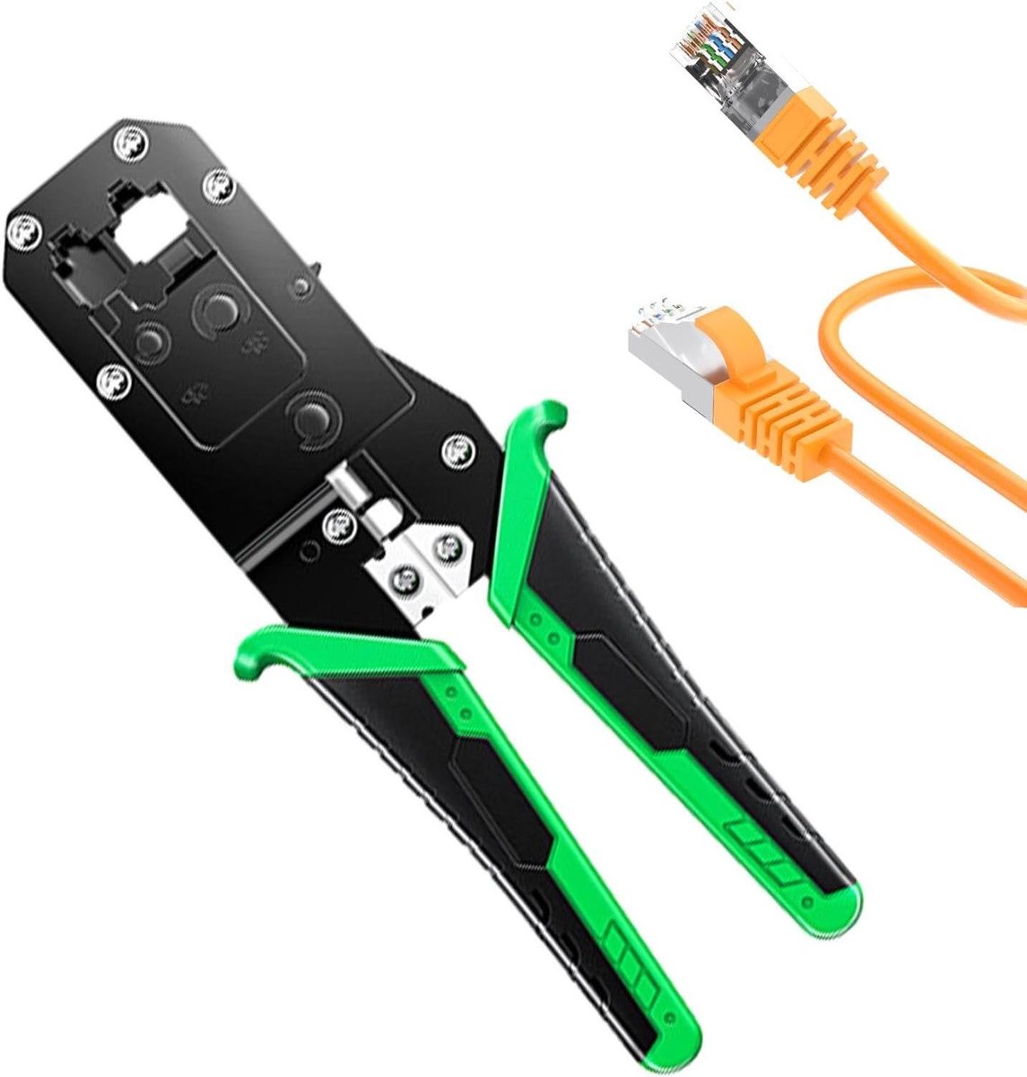 Elektrische Striptang - Krimptang Draadstripper - Kabels Strippen - Hoogwaardig Koolstofstaal - 19.5 cm - Zwart