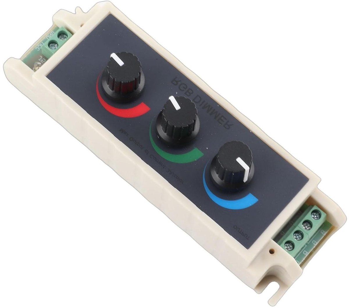 LED Lichtcontroller - RGB Dimmer - Verlichting Instellen - Drie Belastingsuitgangen - 13 x 3 x 4 cm - Wit