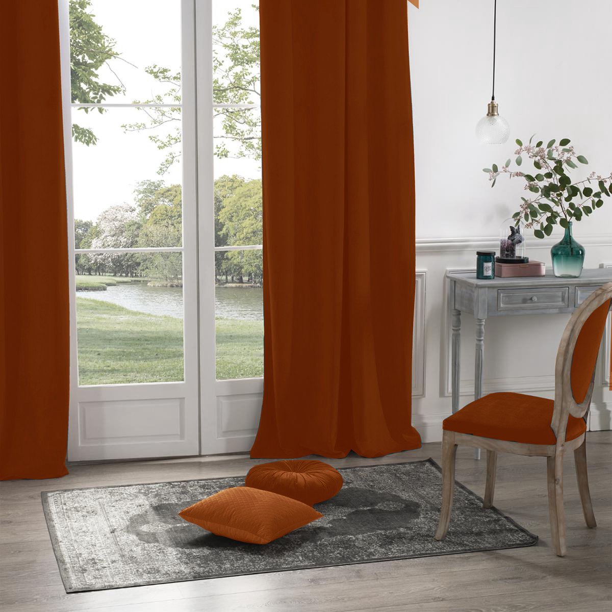 Atmosphera Theelichthouder set van 3 - Windlicht - Decoratie - Met houten stand