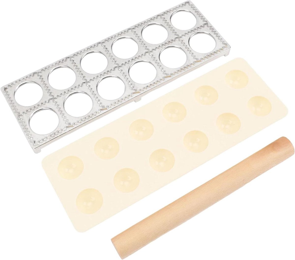 Ravioli Maker - Dumpling Pers - Pasta Maken - Aluminiumlegering - 30.5 cm - Zilver