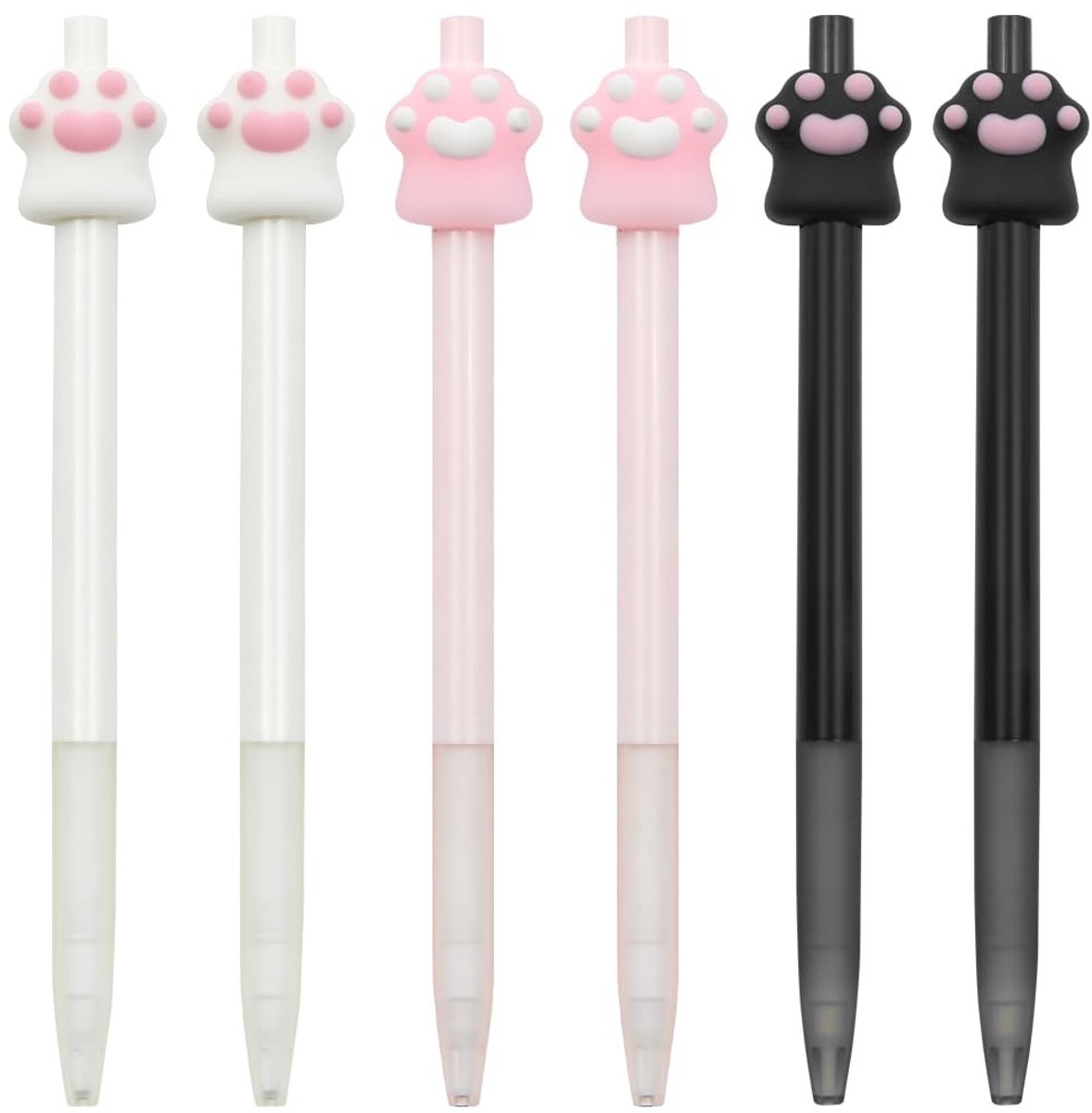 SolidChoice - Geluode 6pcs Cat Paw Mechanical Pencil - Kawaii Kleur - 0.5mm - Schattige Kat Potloden - Perfect voor School en Kantoor - Set van 6
