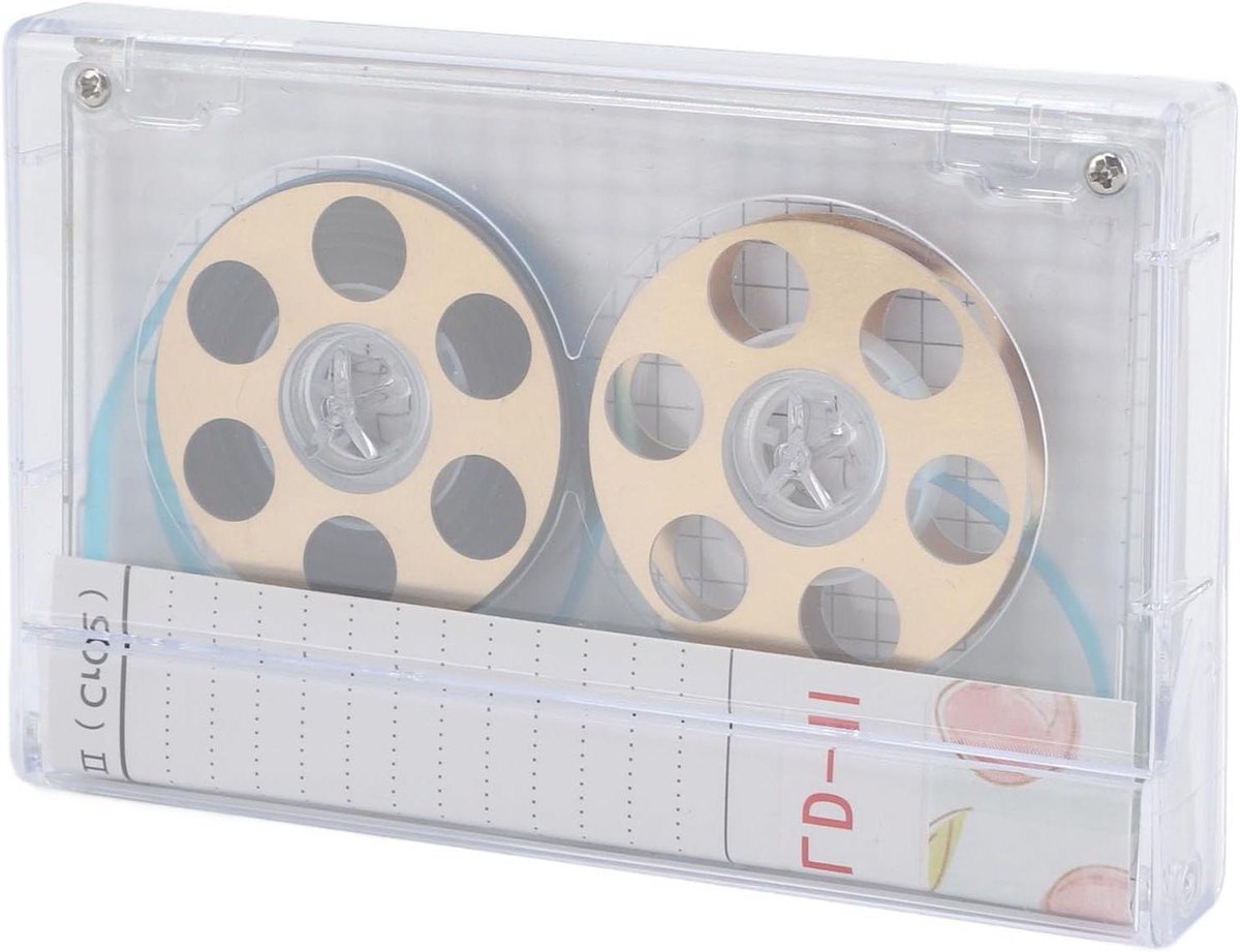 Blanco Cassettebandje - Opnamebandje Audio - Muziek Opnemen - Visuele Spoel Effecten - 46 Minuten - Transparant