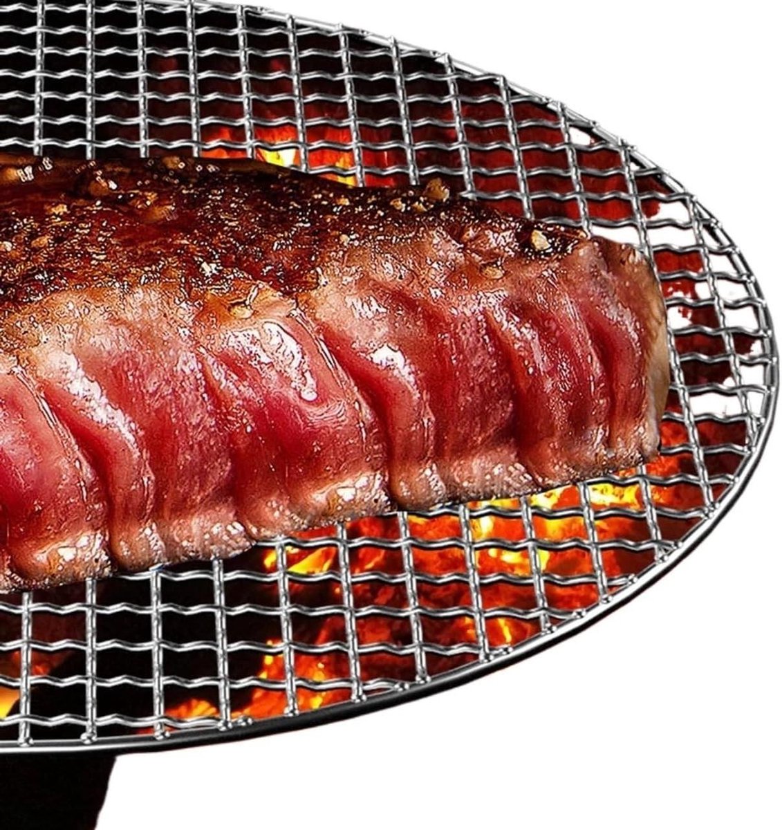 Barbecue Rooster - Grill Net - Buiten Koken - 304 Roestvrij Staal - 13-60 cm - Zilver