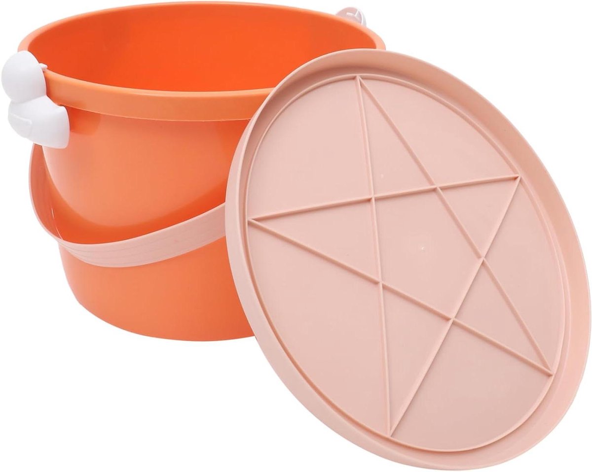 Speelgoed Opbergemmer - Kinder Organizer - Speelgoed Opbergen - Met Deksel - 26x22x19 cm - Oranje