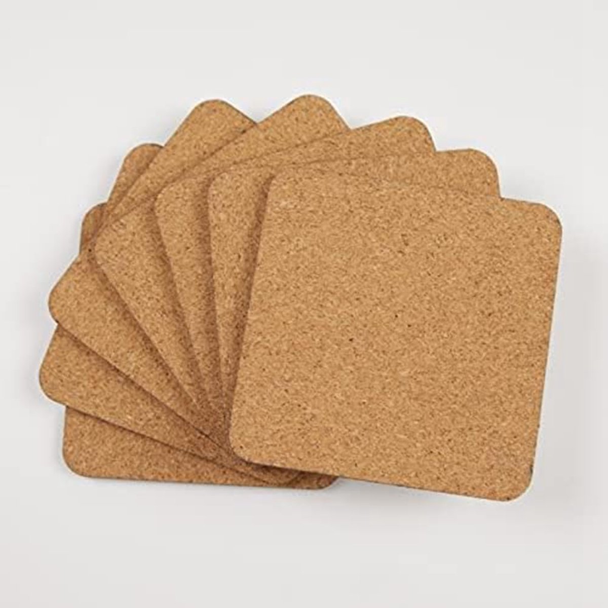 MDF Onderzetters - Kurk Onderzetters - Decoratie Tafel - Sublimatie Coating - 10 x 10 cm - Bruin