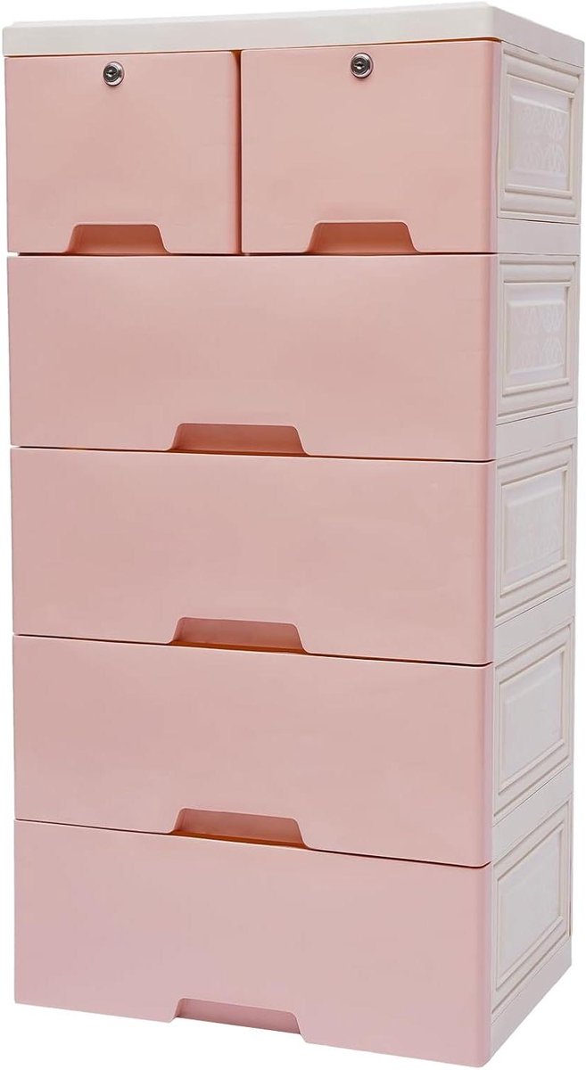 Ladekast met 6 Lades - Opbergkast Commode - Huis Organiseren - Modulair Ontwerp - 50 x 35 x 102 cm