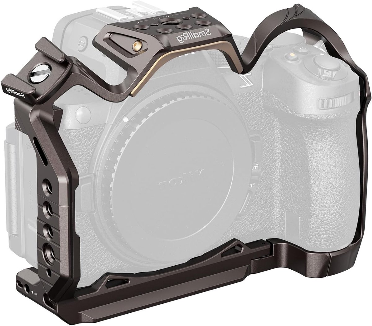 Volledige Aluminium Camera Cage voor Nikon Z5/Z6/Z7 met Koudschuh, NATO Rail en Snelle Bevestiging