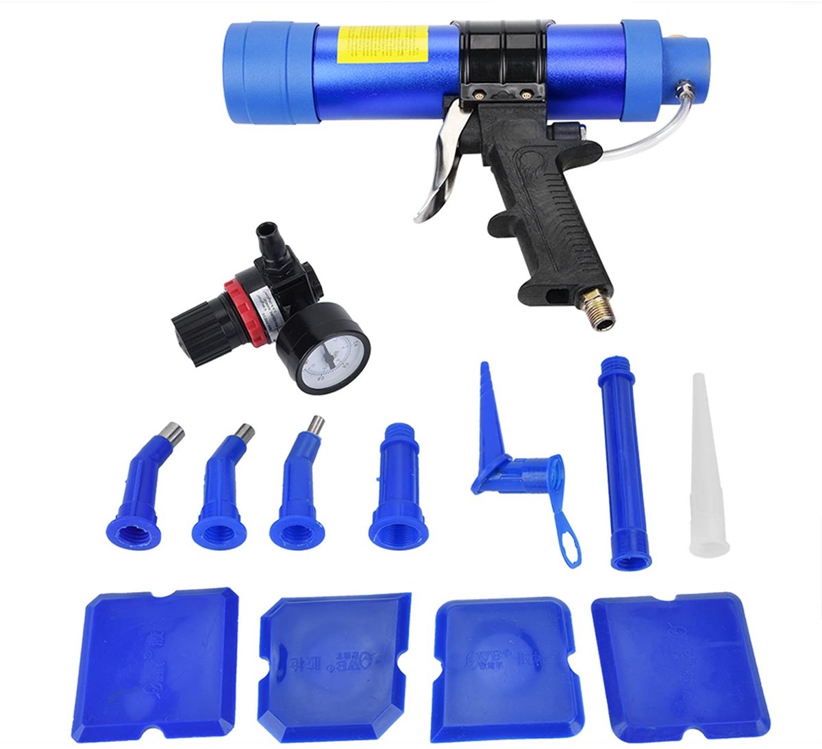 Kitpistool - Lijmpistool - Afwerking Klussen - Luchtdrukregelventiel - 310ml Capaciteit - Blauw
