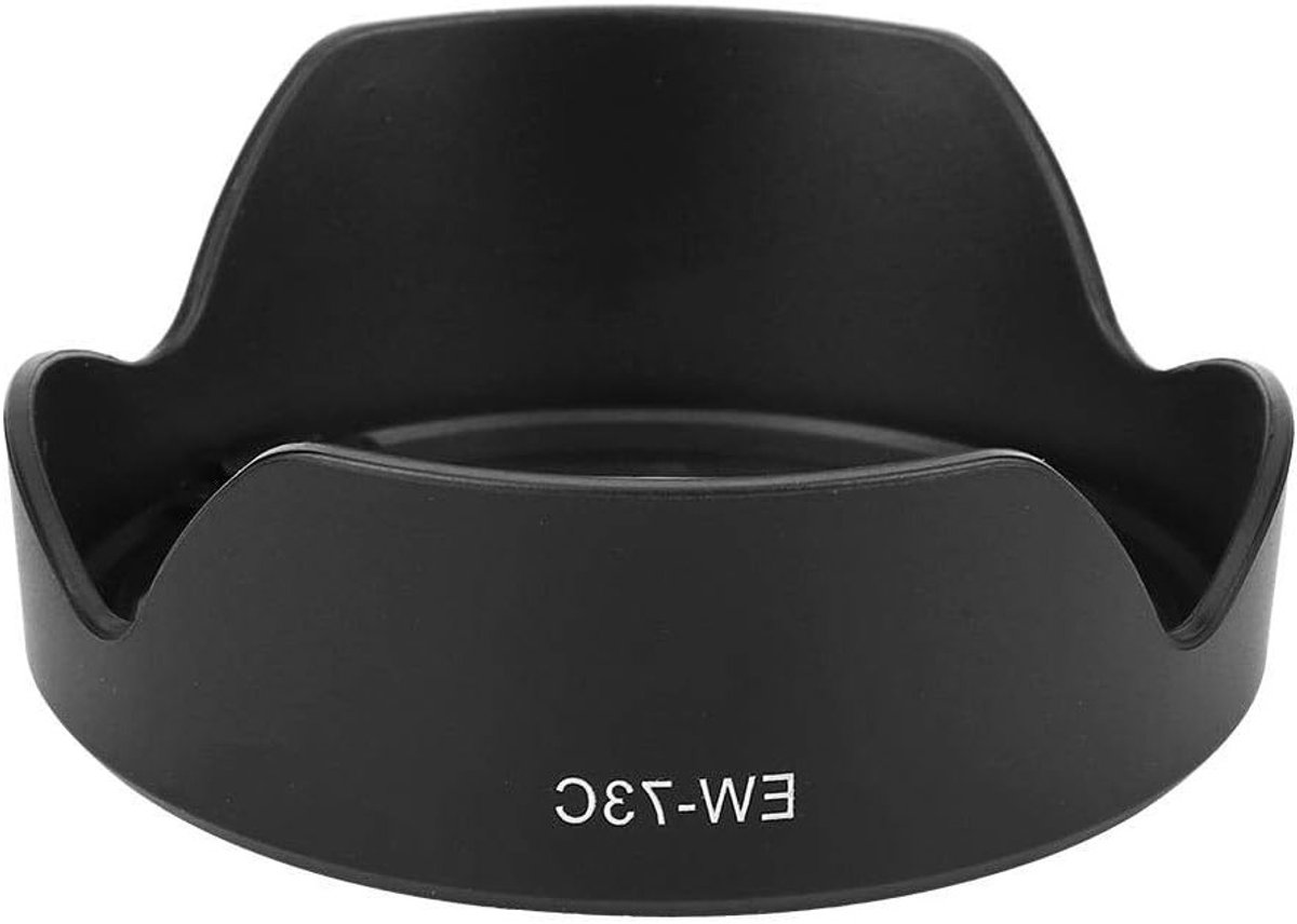 Lenskap EW-73C Zwart, Draagbare Camera Bevestiging, Vervangende Lenshood voor EF-S 10-18mm f4.5-5.6 IS STM, Bescherming tegen Zonlicht en Stof