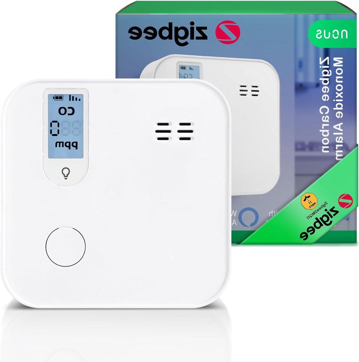 Koolmonoxidemelder - CO Melder - Veilige Lucht - Zigbee Smart Home - 10 Jaar Sensor - Wit