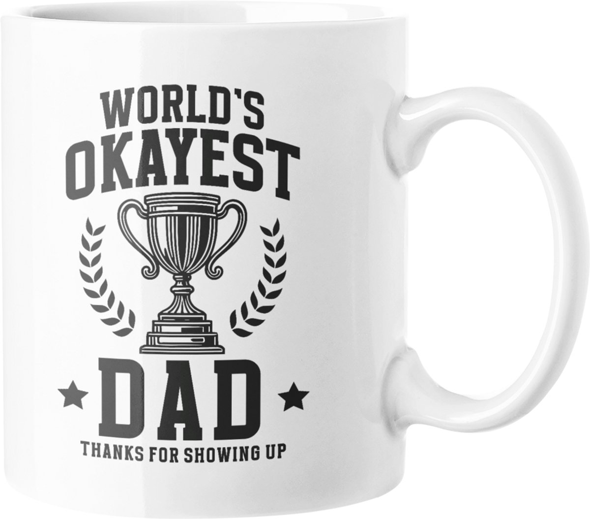 World's Okayest Dad Mok - Grappig Vaderdag Cadeau voor Papa's, 330ml Koffiekop
