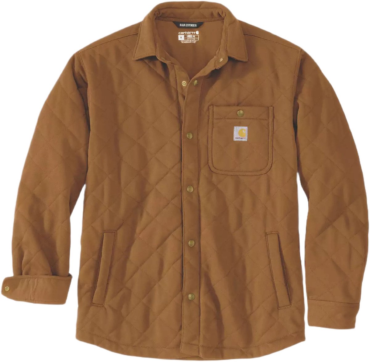 Carhartt Quilted Snap Front Shirt Textiel jas Lichtbruin