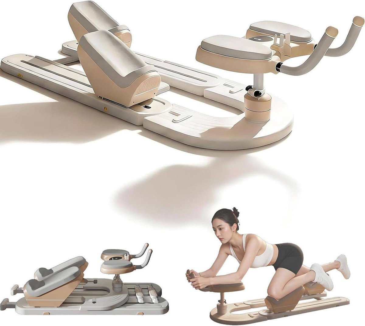 Rug Draai & Strek Trainer - Buikspier Trainer - Core Training - 3 Hoogte-instellingen - 100 kg Gebruikersgewicht - Meerkleurig