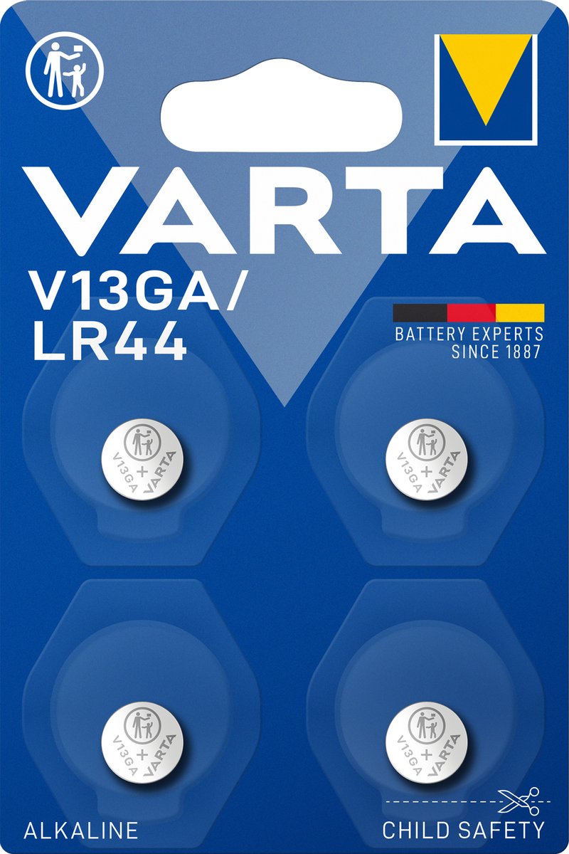 Varta 04276 101 404 huishoudelijke batterij Wegwerpbatterij LR44 Alkaline