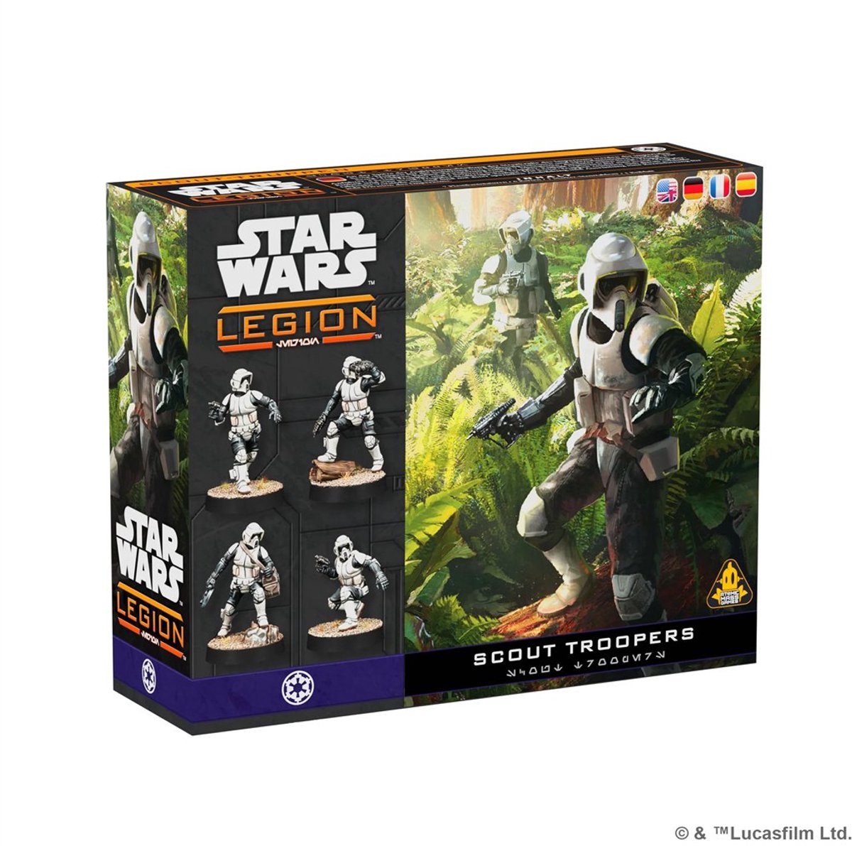 Atomic Mass Games Star Wars miniaturen Scout Troopers uitbreiding.