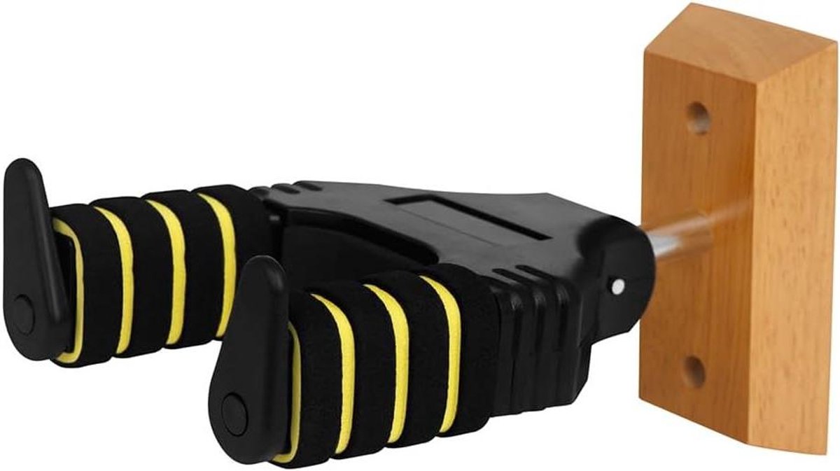 Gitaar Muurhanger - Gitaarhaak Houder - Gitaar Opbergen - Zachte Sponge Padding - 17.5 cm - Zwart