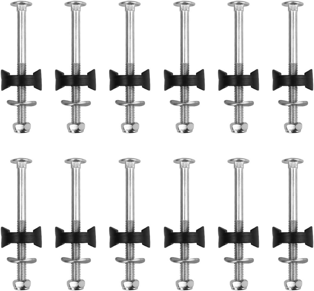 Trampolineschroeven - Trampolineonderdelen - Trampoline reparatie - Verzinkt staal - 12 stuks - Zilver