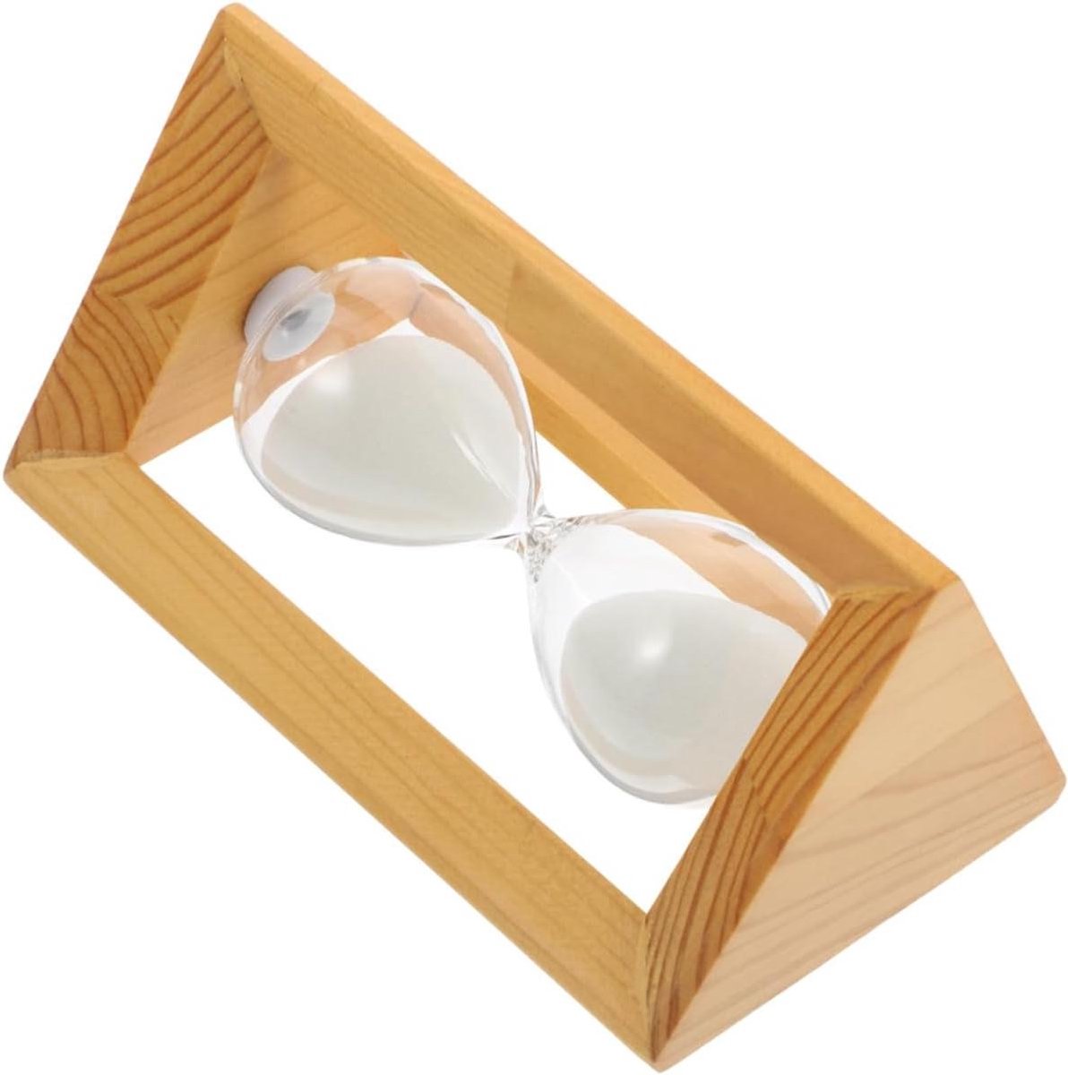 Zandloper Timer - Zandklok Speelgoed - Tandenpoetsen Timen - Nauwkeurig 5 Minuten - 14.5 x 8.5 x 7.5 cm - Wit