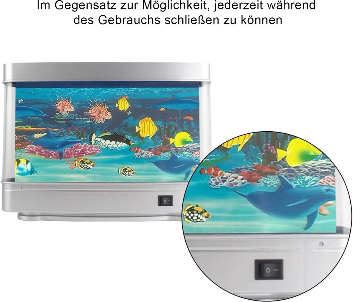 MIVRAY LED Nachtlamp voor Kinderen - Kunstmatig Aquarium - LED Licht met Kleuren - Nachtlamp voor Slaapkamer - 11 cm - Meerkleurig