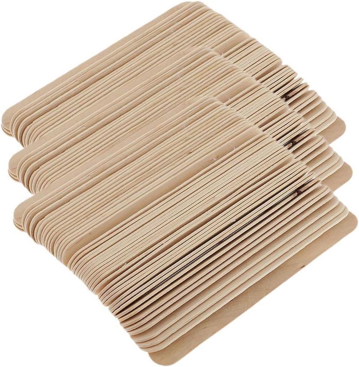Houten Spatels - Wax Applicators - Ontharen Thuis - Hygiënisch Gebruik - 150 Stuks - Houtkleur