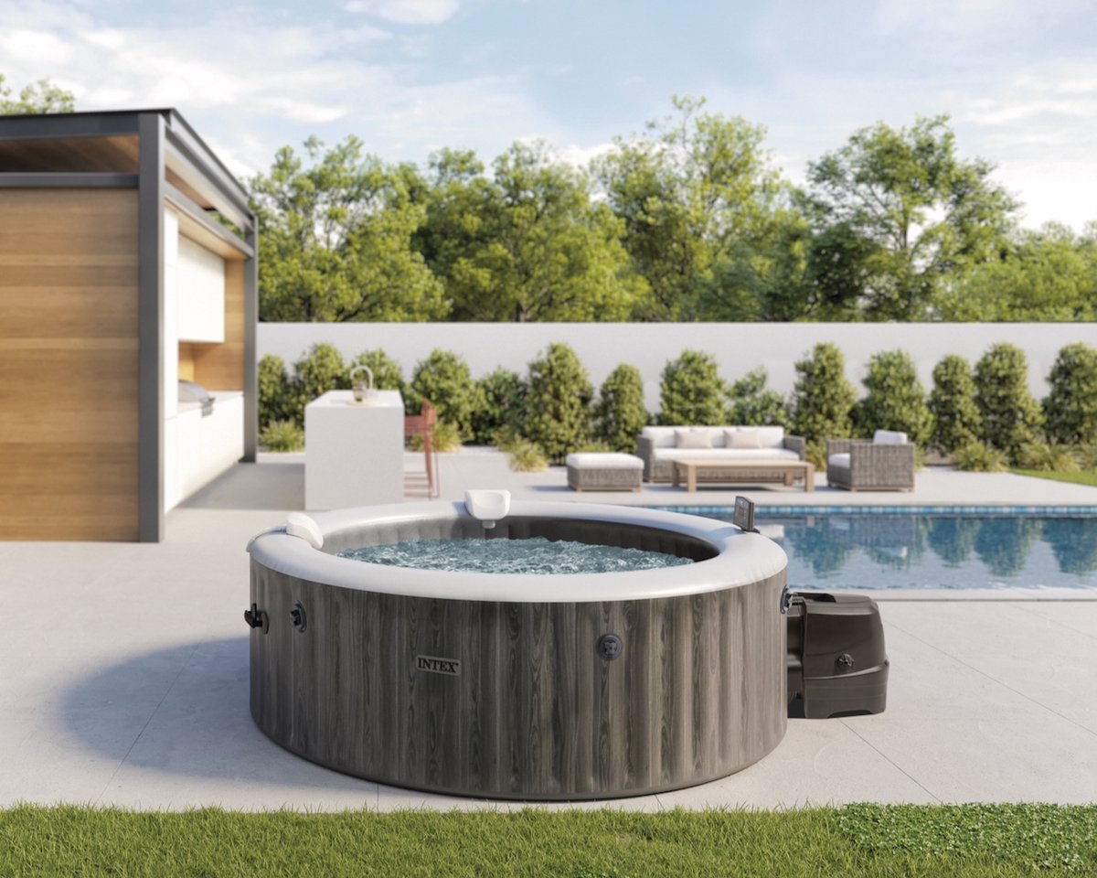 Intex PureSpa Greywood Deluxe Bubble Massage opblaasbare spa - 6 personen